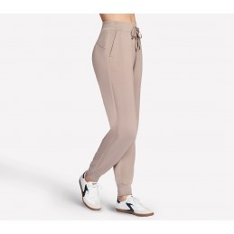 Spodnie damskie Skechers Skechluxe Elevate Jogger beżowe -