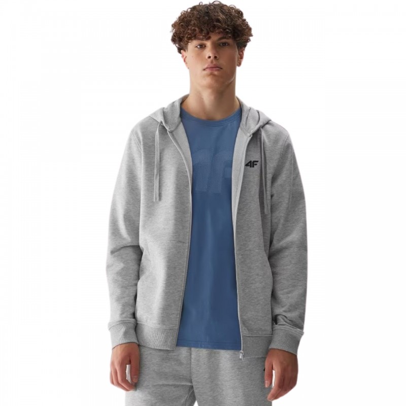 Bluza męska 4F M0951 chłodny jasny szary melanż - Bluza męska 4F M0951 chłodny jasny szary melanż -
