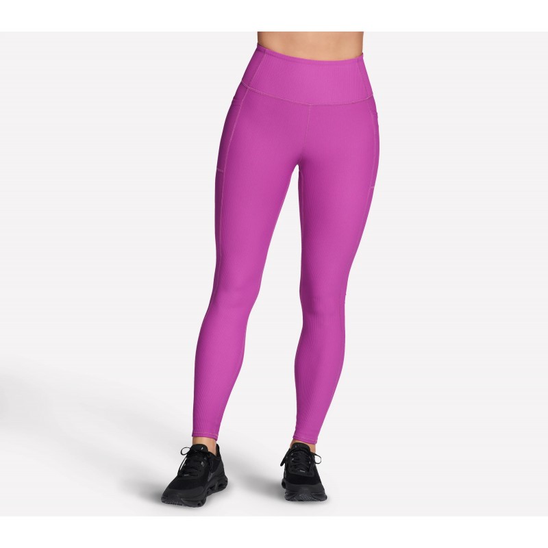 Legginsy damskie Skechers GO FLEX RIB FL HW Legging fuksja -