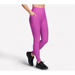 Legginsy damskie Skechers GO FLEX RIB FL HW Legging fuksja -