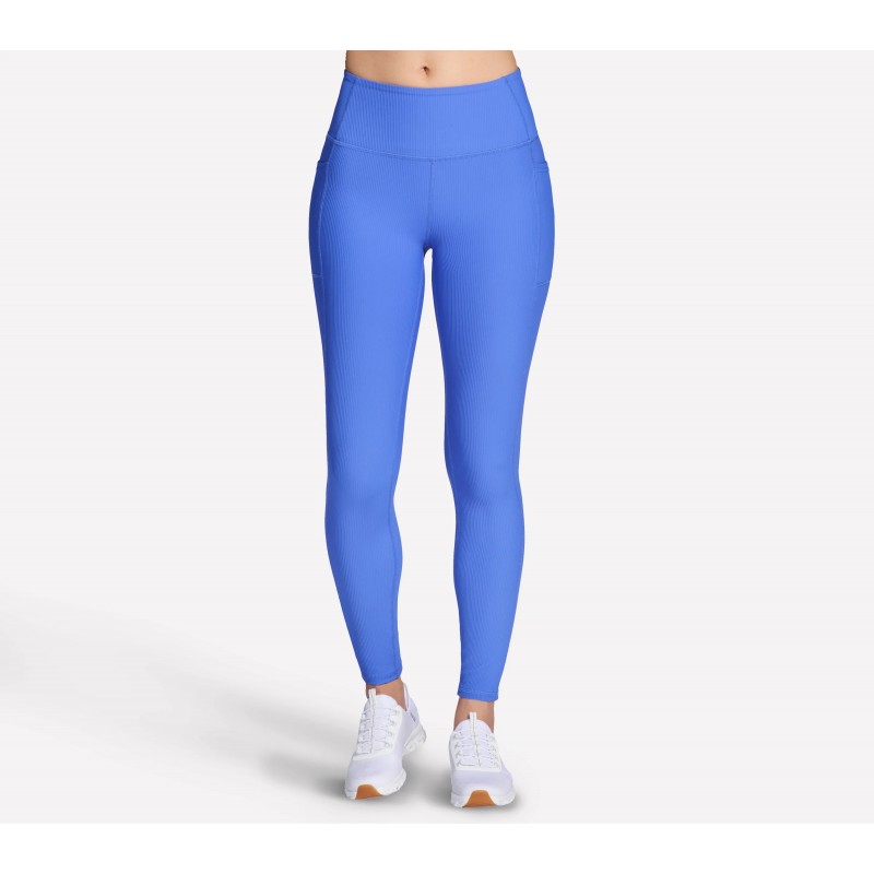 Legginsy damskie Skechers GO FLEX RIB FL HW Legging niebieskie