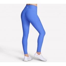Legginsy damskie Skechers GO FLEX RIB FL HW Legging niebieskie