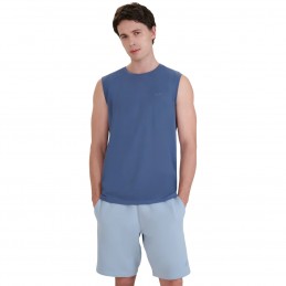 Koszulka męska 4F denim - 4FWMM00TSLEM125 32S