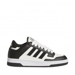 Buty młodzieżowe adidas Rapid Court Low biało/czarne - JR0166