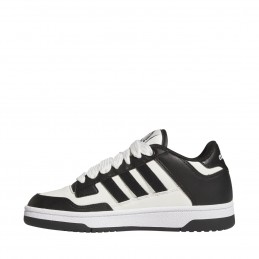 Buty młodzieżowe adidas Rapid Court Low biało/czarne - JR0166