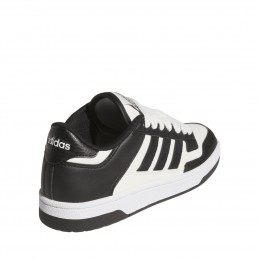Buty młodzieżowe adidas Rapid Court Low biało/czarne - JR0166