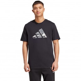Koszulka męska adidas Camo Logo Graphic czarna - JM6381