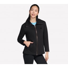 Bluza damska Skechers GO SNUGGLE Tunic Full Zip Jacket czarna -