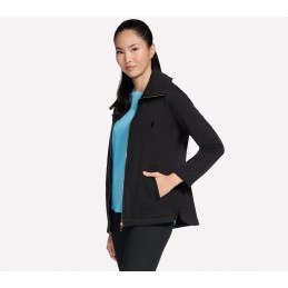 Bluza damska Skechers GO SNUGGLE Tunic Full Zip Jacket czarna -