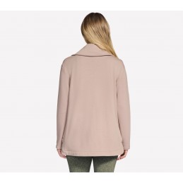 Bluza damska Skechers GO SNUGGLE Tunic Full Zip Jacket brązowa