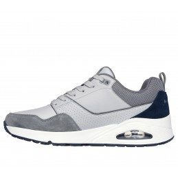 Buty męskie Skechers UNO - Retro One szare - 183020 GRY