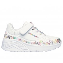 Buty młodzieżowe Skechers UNO Lite - Heart Craze białe -