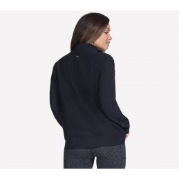 Bluza damska Skechers GO LUXE RIB Full Zip Jacket czarna -