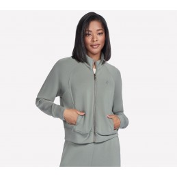 Bluza damska Skechers SKECHLUXE Elevate Jacket oliwkowa - JA278