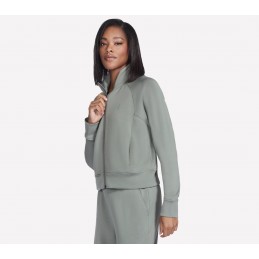 Bluza damska Skechers SKECHLUXE Elevate Jacket oliwkowa - JA278