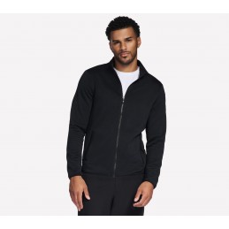 Bluza męska Skechers The Hoodless Hoodie Ottoman Jacket czarna