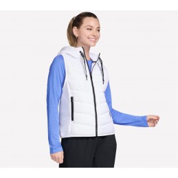 Kamizelka damska Skechers Performance Elite Hooded Vest biała -