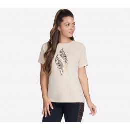 Koszulka damska Skechers Diamond Cheetah Short Sleeve Tee