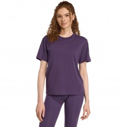 Koszulka damska adidas Essentials Small Logo Cotton fioletowa -