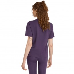 Koszulka damska adidas Essentials Small Logo Cotton fioletowa -