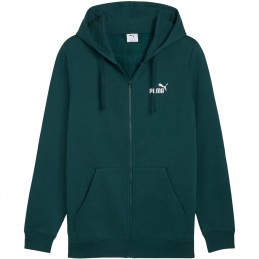 Bluza męska Puma ESS No.1 Logo Full-Zip Hoodie FL zielona -