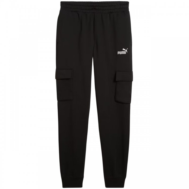Spodnie dresowe męskie Puma ESS No.1 Logo Cargo Pants FL czarne Spodnie dresowe męskie Puma ESS No.1 Logo Cargo Pants FL czarne