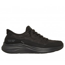 Buty damskie Skechers Slip-ins: Contour Foam - Cozy Fit czarne