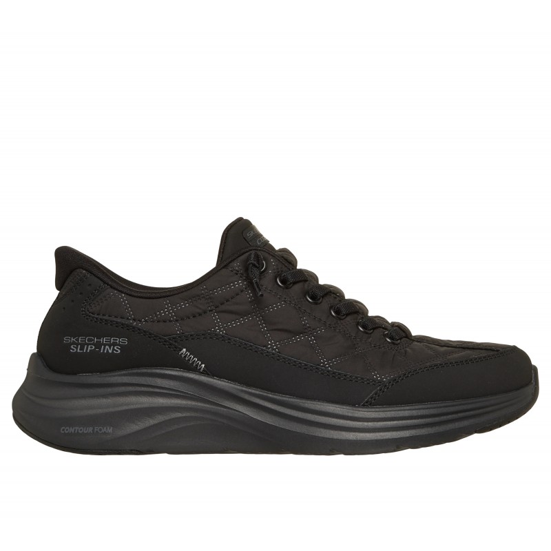 Buty damskie Skechers Slip-ins: Contour Foam - Cozy Fit czarne
