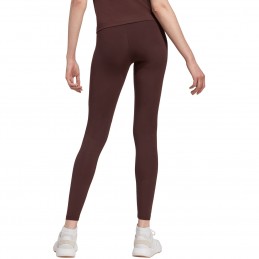 Legginsy damskie adidas Essentials Linear Cotton brązowe -