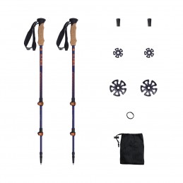 Kijki trekkingowe Alpinus Monte Rosa granatowo-złote - NX11315