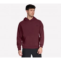 Bluza męska Skechers Max Soft Hoodie burgundowa - HD90 BURG