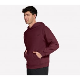 Bluza męska Skechers Max Soft Hoodie burgundowa - HD90 BURG