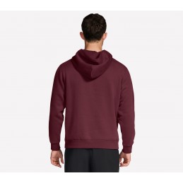 Bluza męska Skechers Max Soft Hoodie burgundowa - HD90 BURG