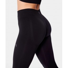 Legginsy damskie Carpatree bezszwowe push-up Eris czarne -