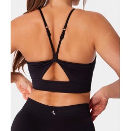 Biustonosz bezszwowy Carpatree z wycięciem Eris czarny -