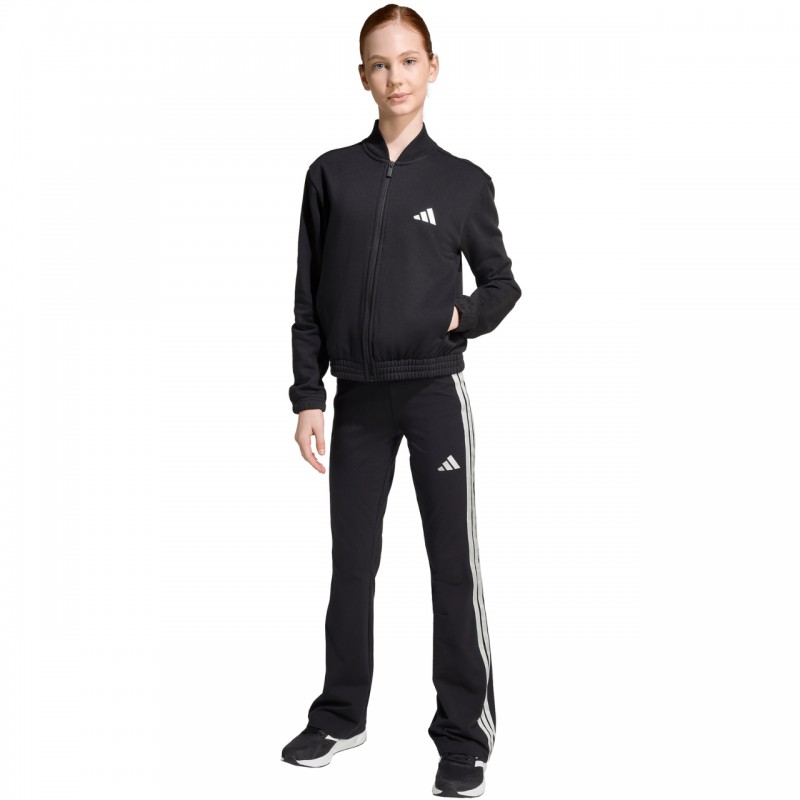 Dres młodzieżowy adidas Junior Girls Glam Tracksuit czarny -