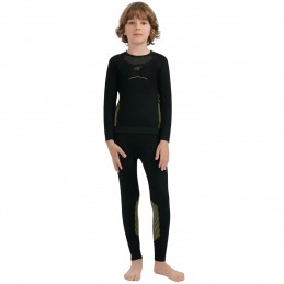 Bielizna termoaktywna bezszwowa młodzieżowa 4F czarna -