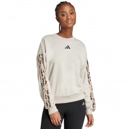 Bluza damska adidas Animal Print 3-Stripes French Terry