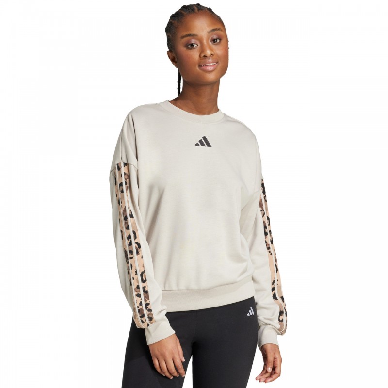 Bluza damska adidas Animal Print 3-Stripes French Terry