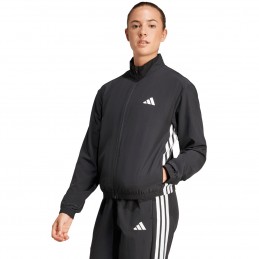Kurtka damska adidas Train Essentials 3-Stripes czarno-biała -