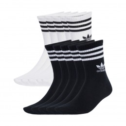 Skarpety adidas 3 Stripes Crew 10 Pairs białe, czarne - JY0231