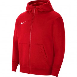 Bluza młodzieżowa Nike Park 20 Fleece Full-Zip Hoodie czerwona