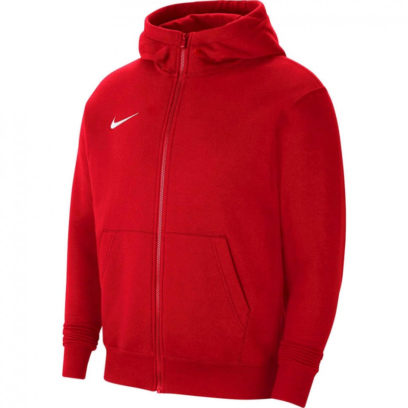 Bluza młodzieżowa Nike Park 20 Fleece Full-Zip Hoodie czerwona