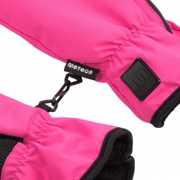 Rękawiczki dla dzieci zimowe Meteor Orel różowo-czarne -