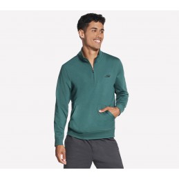 Bluza męska Skechers Weekend Easy 1/4 Zip zielona - LT269 STOL