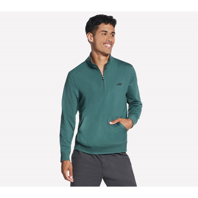 Bluza męska Skechers Weekend Easy 1/4 Zip zielona - LT269 STOL