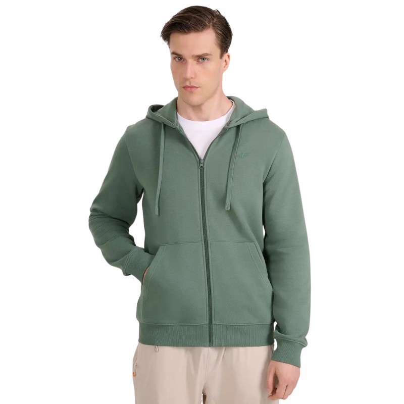 Bluza męska 4F zielona - 4FWAW25TSWSM1982 41S