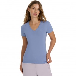 Koszulka damska 4F niebieska - 4FWAW25TTSHF2969 32S