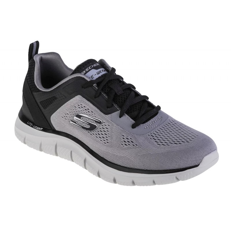Buty męskie Skechers Track - Broader szaro/czarne - 232698 GYBK