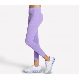 Legginsy damskie Skechers Go Walk High Waisted 7/8 fioletowe -